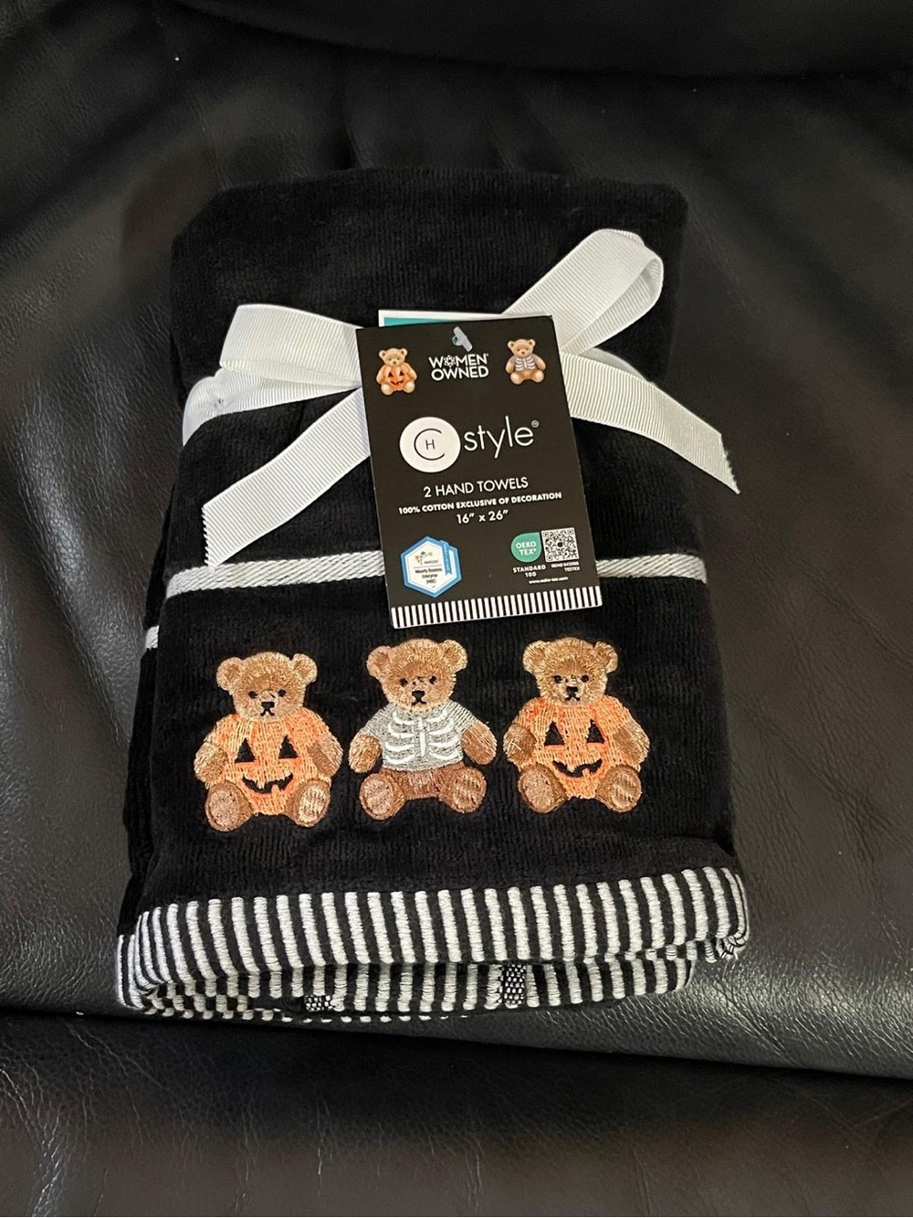 Halloween Teddy Bears Hand Towels, Set of 2 - Teddy Bears in Customes Towels